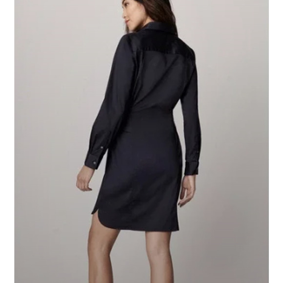 Untuckit For Her Women's Angelina Black Button Down Mini Long Sleeve Dress SZ 4 - Picture 13 of 15